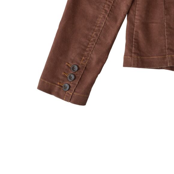 Y2K Fossil Brown Corduroy Blazer Jacket – Women’s Size Large - Picture 5 of 5